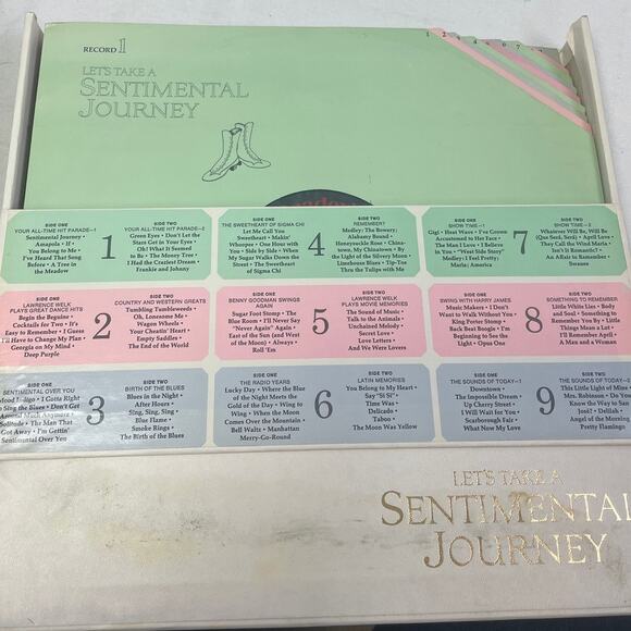 Vintage 1970 Reader's Digest Lets Take A Sentimental Journey 9 Vinyl Record Set - Picture 3 of 4